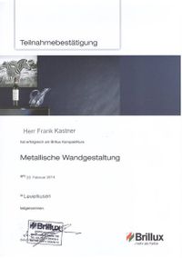 Malermeister, Kastner, Malerarbeiten, NRW, Langenfeld, Solingen, streichen, beschichten, Renovierungen, Zertifikat, Zeugnis,